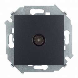 Simon 15 Графит Розетка TV одиночная, винт. зажим арт. 1591475-038