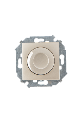 Simon 15 Шампань Светорегулятор поворотно-нажимной, 500Вт, 230В, винт.зажим арт. 1591311-034