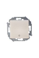 Simon 15 Шампань Выключатель кнопочный с пиктограммой, 16А, 250В, винт.зажим арт. 1591150-034