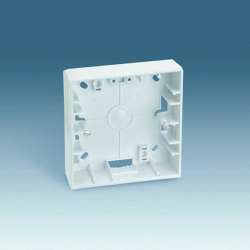 Simon 27 Белая Коробка открытой установки 27601-65, 27611-65, 85х85х37мм арт. 27753-65