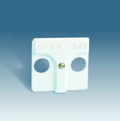 Simon 27 Белая Накладка на (R-TV-SAT) 75466-, 75467-, 75468-69, 75474-39 арт. 27097-34