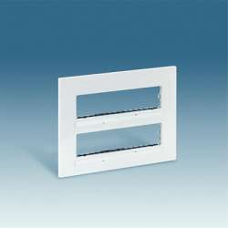 Simon 27 Белая Накладка с суппортами двухрядная на 8 широких или 16 узких модулей арт. 27722-35