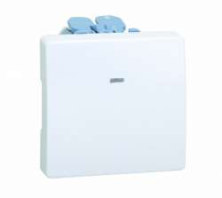 Simon 27 Мех Белая Кнопка клавишная с подсветкой, 10А 250В арт. 27669-65