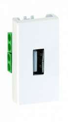 Simon 27 Мех Белый Разъём USB тип А, узкий, винты арт. 2701090-030