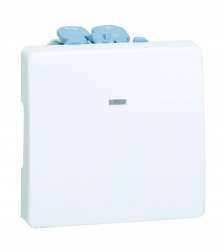 Simon 27 Мех Белый Выключатель двухполюсный с контрольной подсветкой, 16А 250В арт. 27134-65