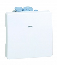 Simon 27 Мех Серый Выключатель двухполюсный с контрольной подсветкой, 16А 250В арт. 27134-67