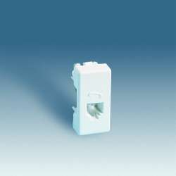 Simon 27 Мех Слоновая кость Розетка телефонная RJ-11, 4 конт., узкая арт. 27480-31