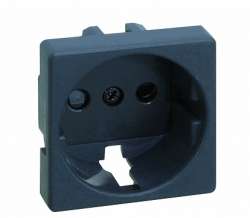 Simon 27 Play Графит Накладка на розетку с заземлением, сменная, широкая арт. 2700041-038