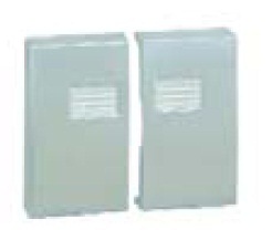 Simon 44 Aqua Алюминий Клавиша двойная для выключателя с подсветкой арт. 4400026-033