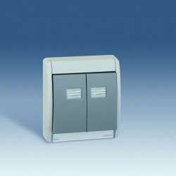 Simon 44 Aqua Серая Рамка с двойной клавишей, с подсветкой арт. 4400026-035