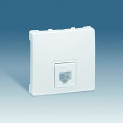 Simon 73 loft Белая Телефонная розетка RJ12 (6 контактов), S73Wood арт. 73481-60