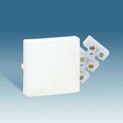 Simon 73 loft Белый Кабельный вывод с клеммами,S73Wood арт. 73805-60