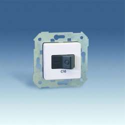 Simon 75 Мех Белый Двухполюсный автоматический выключатель с термомагнит.расцеп., Iном= 10А, S27,82,82N,88 арт. 75410-30