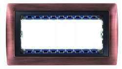 Simon 82 Centr. Античная медь/Графит Рамка с суппортом на 8 узких модулей арт. 82884-36