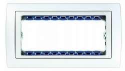 Simon 82 Centr. Белый/Белый Рамка с суппортом на 8 узких модулей арт. 82680-30