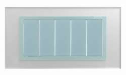 Simon 82 Centr. Серебро/Алюминий (стекло) Рамка с суппортом на 8 узких модулей арт. 82987-62