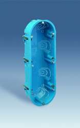 Simon 82 Centr. Синяя Коробка установочная в гипсокартон, 3 мод./8 уз.мод., 60мм, термопласт арт. 31732-61