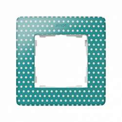 Simon 82 Detail Алюминий/Горошек Рамка 1-ая арт. 8200610-212