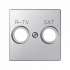 Simon 82 Detail Алюминий Накладка розетки R-TV-SAT (75466-, 75467-, 75468-69) арт. 82097-93