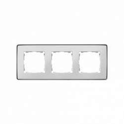 Simon 82 Detail Белый, основание алюминий Рамка 3-ая арт. 8201630-243