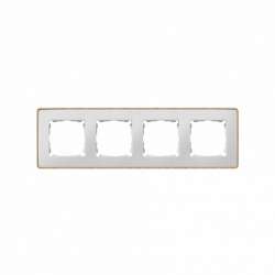 Simon 82 Detail Белый, основание дерево Рамка 4-ая арт. 8201640-270