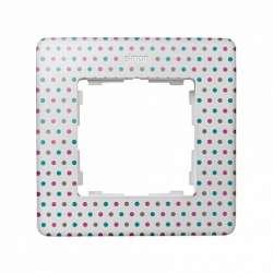 Simon 82 Detail Белый/Горошек Рамка 1-ая арт. 8200610-210