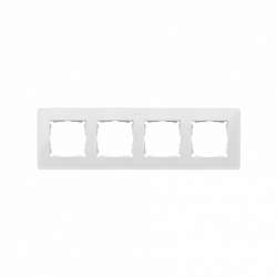 Simon 82 Detail Черный/Белый Рамка 4-ая арт. 8200640-200