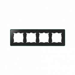 Simon 82 Detail Графит, зеленое основание Рамка 4-ая арт. 8201640-250