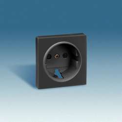 Simon 82 Графит Накладка розетки 1-ая с/з арт. 82041-38