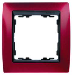 Simon 82 Гранатовый Металлик/Графит Рамка 4-ая арт. 82844-37