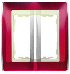 Simon 82 Гранатовый Металлик/Слоновая кость Рамка 2-ая арт. 82724-37