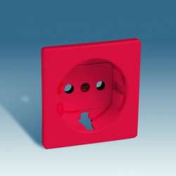 Simon 82 Красный Накладка розетки 1-ая с/з арт. 82041-37