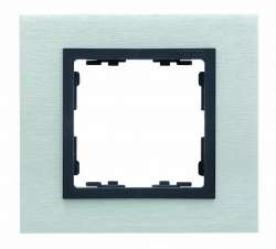Simon 82 Nature Сталь матовая/Графит/Металл Рамка 1-ая арт. 82817-31