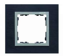 Simon 82 Nature Сталь матовая чёрная/Алюминий/Металл Рамка 1-ая арт. 82917-38