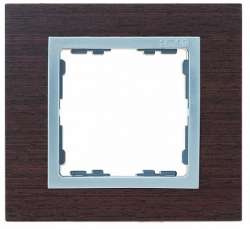 Simon 82 Nature Венге/Алюминий/Дерево Рамка 4-ая арт. 82947-65