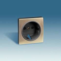 Simon 82 Шампань Накладка розетки 1-ая с/з арт. 82041-34