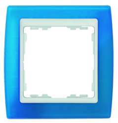 Simon 82 Синяя полупрозрачная Рамка 4-ая арт. 82643-64