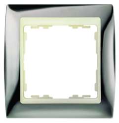 Simon 82 Вороненая сталь/Слоновая кость Рамка 2-ая арт. 82724-67