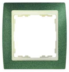 Simon 82 Зеленый структурный/Слоновая кость Рамка 1-ая арт. 82714-65
