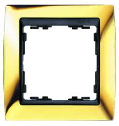 Simon 82 Золото/Графит Рамка 3-ая арт. 82834-66