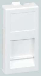 Simon Connect Алюминий Адаптер на 1 RJ45 CJ545U(FM), CJ546U(FM), шторка, 22,5х45мм арт. KA76-8