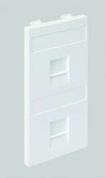 Simon Connect Алюминий Адаптер на 2 RJ45 CJ545U(FM), CJ546U(FM), шторки, Cima-модуль 52x108мм арт. S76B-8