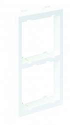 Simon Connect Алюминий Вертикальный адаптер на 2 модуля K45 45х45мм, S-модуль 52x108 мм арт. S62-8