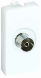 Simon Connect Белая Плата с разъёмом TV мама, пайка, 22,5х45мм арт. K102B-9