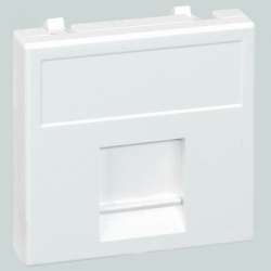 Simon Connect Белый Адаптер со шторкой на 1 RJ45 конектор, AMP(S110,SL110,SLt),Brand-Rex,RIT45х45мм арт. K76-9