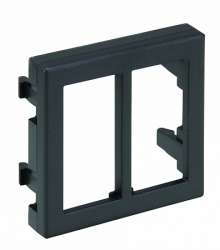 Simon Connect Графит Адаптер для 2 разъёмов CR0001-.., CR0002-.., 45х45мм арт. KB18-14