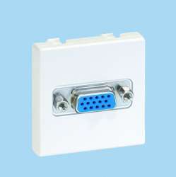 Simon Connect Графит Плата с разъёмом VGA мама (15 конт.), винты, 45х45мм арт. K100B-14