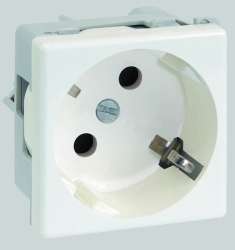 Simon Connect Красная Розетка 2P+E Schuko, 16А 250В, 45х45мм, винтовые клеммы арт. K01-6