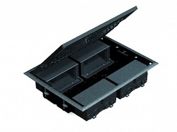 Simon Connect Серый Люк на 4 Cima-модуля 45х45 мм,горизонт.подключ., глуб. 69 мм арт. SF400-1