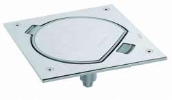 Simon Connect Сталь Лючок влагостойкий IP 66 , посадочное место под 1 модуль K45 арт. KSE0-23-72